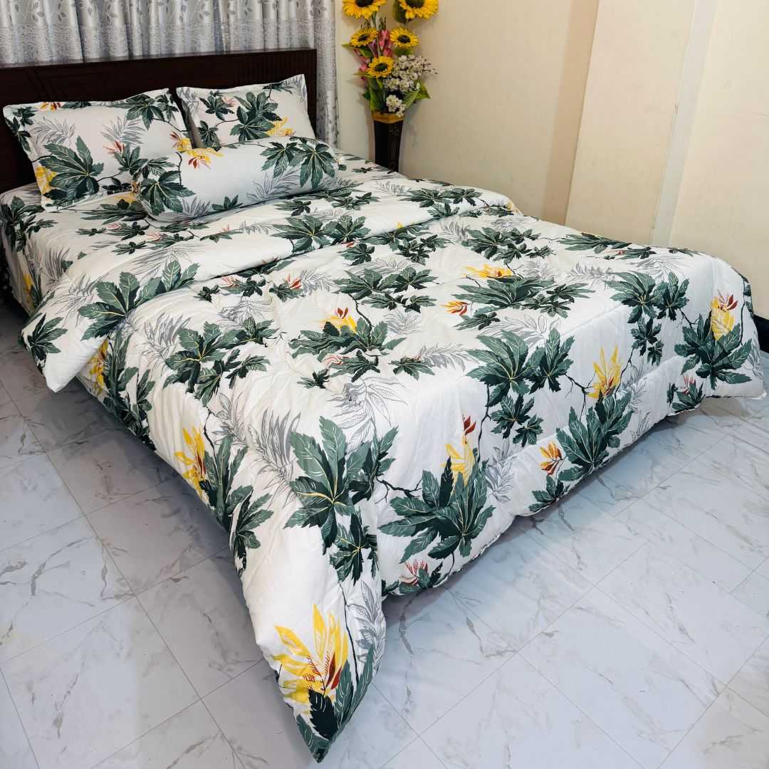 Premium Quality Twill Cotton Comforter 5 Pcs Set 505287 - Home & Garden > Linens & Bedding > Bedding > Quilts & Comforters
