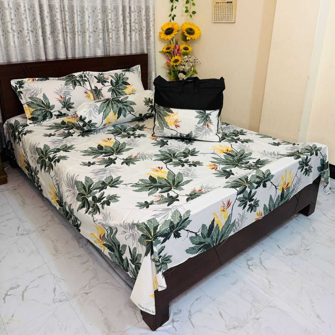 Premium Quality Twill Cotton Comforter 5 Pcs Set 505287 - Home & Garden > Linens & Bedding > Bedding > Quilts & Comforters