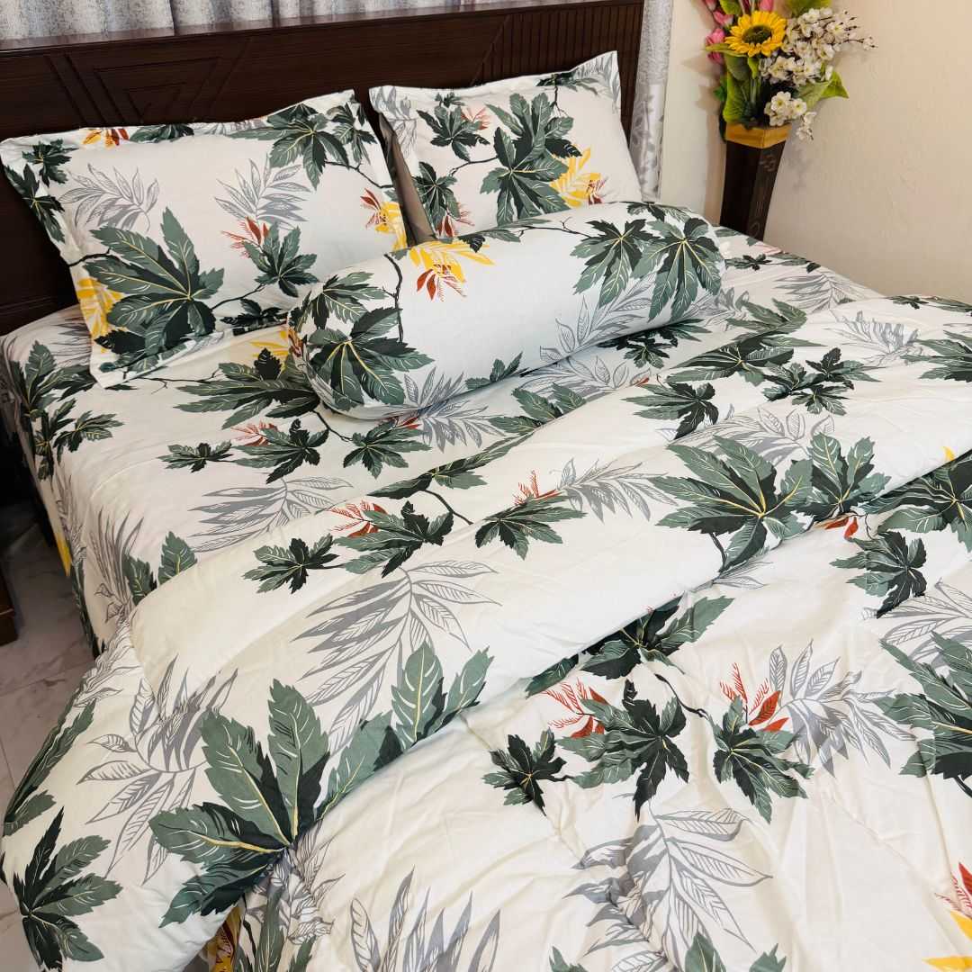 Premium Quality Twill Cotton Comforter 5 Pcs Set 505287 - Home & Garden > Linens & Bedding > Bedding > Quilts & Comforters