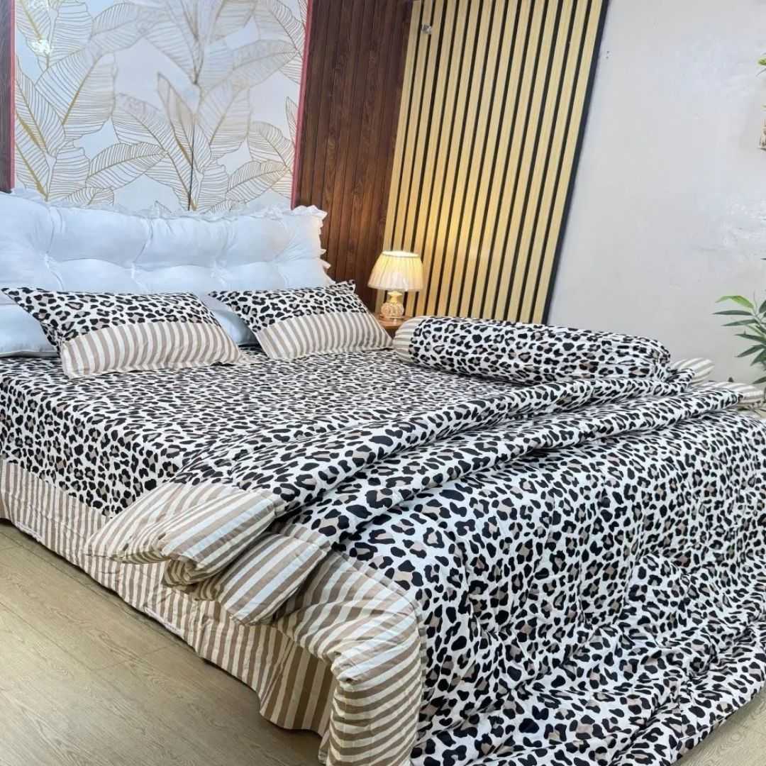 Premium Quality Twill Cotton Comforter 5 Pcs Set 505287 - Home & Garden > Linens & Bedding > Bedding > Quilts & Comforters