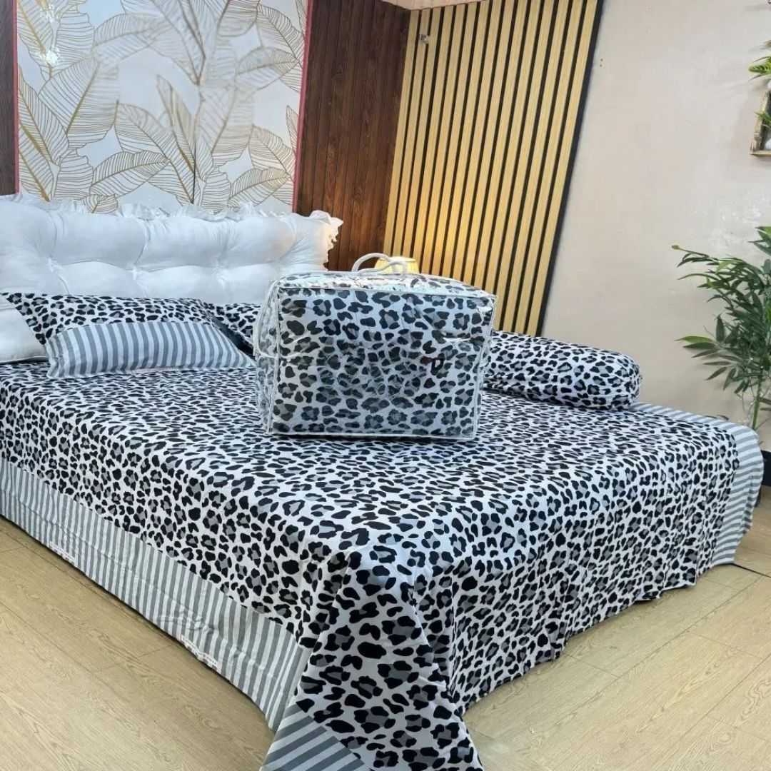 Premium Quality Twill Cotton Comforter 5 Pcs Set 505287 - Home & Garden > Linens & Bedding > Bedding > Quilts & Comforters