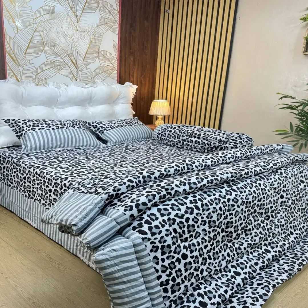 Premium Quality Twill Cotton Comforter 5 Pcs Set 505287 - Home & Garden > Linens & Bedding > Bedding > Quilts & Comforters